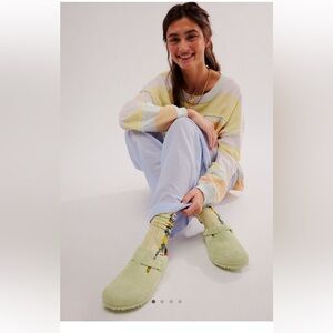 Faded Lime Birkenstock Boston Soft Footbed Clogs